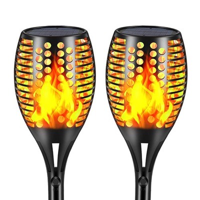 Upgraded Larger Solar Torch, Waterproof Outdoor Dancing Flames, Flickering Fl...