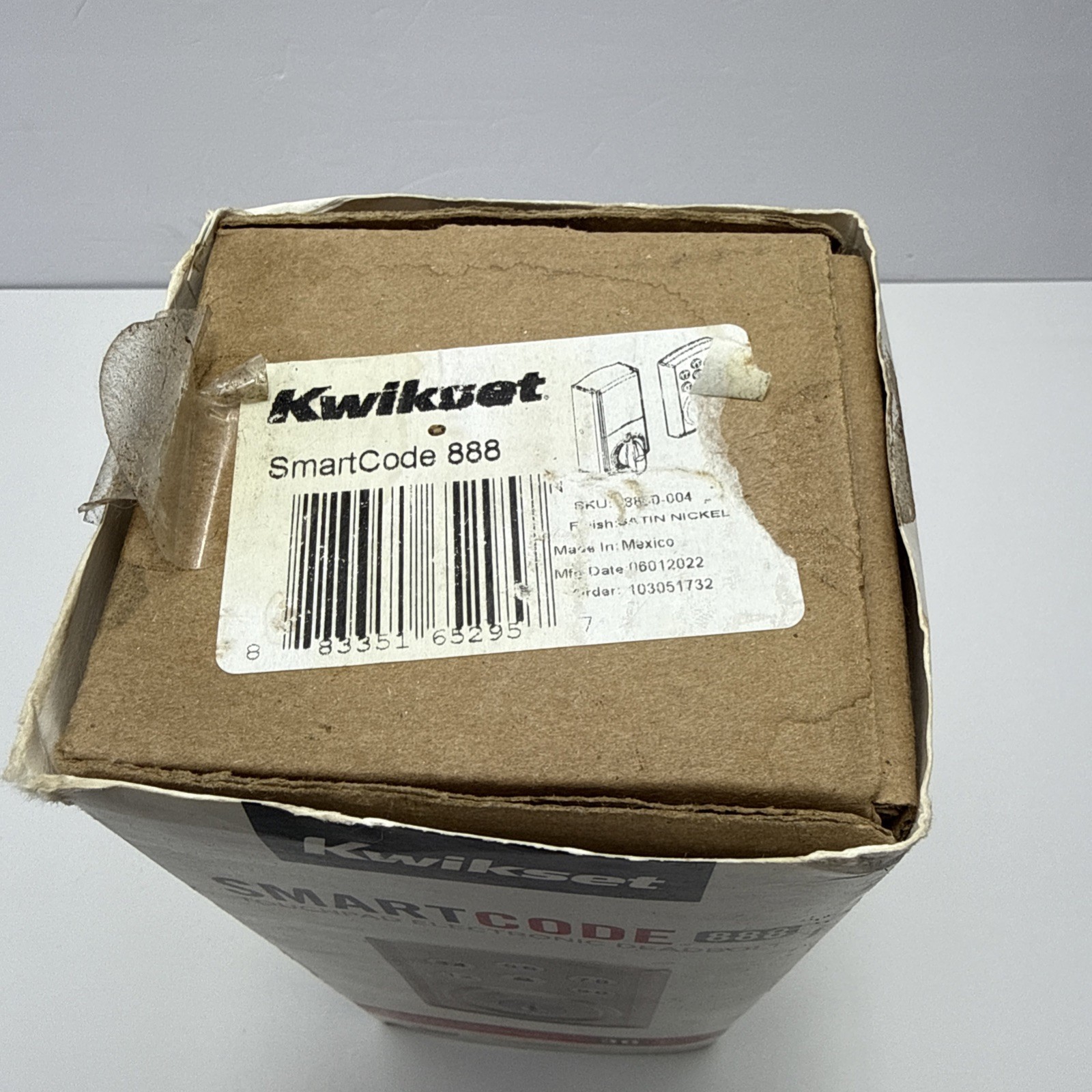 Kwikset SmartCode 888 Deadbolt Smart Lock Satin Nickel 98880-004