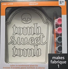 Creatology ' Tomb Sweet Tomb' Tombstone Color-In Plate Kit