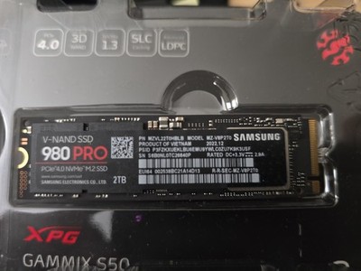 SAMSUNG 980 PRO 2TB without HEATSINK PS5 Ready M.2 NVMe (MZ-V8P2T0B) New open 