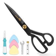 10 Inch Fabric Scissors, High Carbon Steel, Black