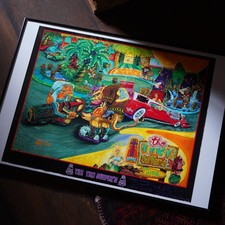 2000 s Shawn Warcot THE TIKI SWIPER S signed poster vintage garage collection Am
