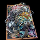 6.0 lb Vintage Deco Retro Silver Plated Scrap Costume Necklaces Jewelry Lot