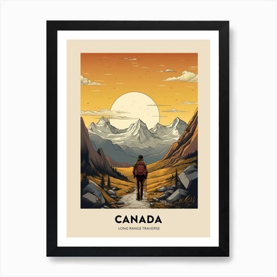 Long Range Traverse Canada 1 Vintage gerahmtes Wandbild Poster Leinwanddruck Bild