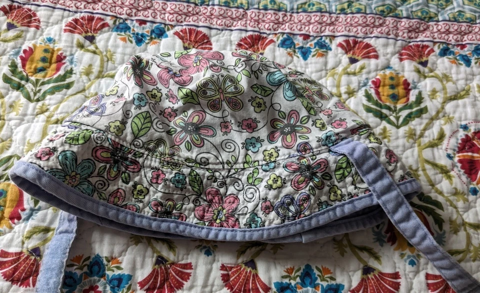 Sombrero de sol reversible REI púrpura animales de zoológico niñas niños pequeños talla única Foto 4 de 4