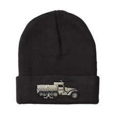 Beanies for Men Wwii Half Track Embroidery Winter Hats Women Acrylic Skull Cap