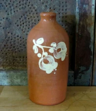 Greenfield Village Pottery Redware Flower Jug Primitive Folk Art Sarah Bailey