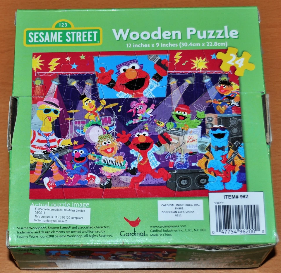 Sesame Street Grover Wooden Puzzle - 24 Pieces - Complete - Image 2 of 2