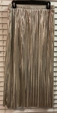 Anthropologie pleated glitter midi skirt with lining.