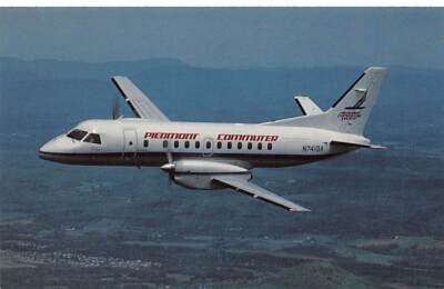 Airline Postcards         Piedmont Commuter Saab 340A   N741BA  c/n 091 