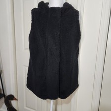 Koolaburra By Ugg Brushed Back Sherpa Hooded Vest Sz L