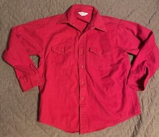 Vintage Frostproof Chamois Flannel Shirt Men Large Red Sanforized 70s