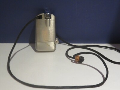 Lighter Silver attached to a black string