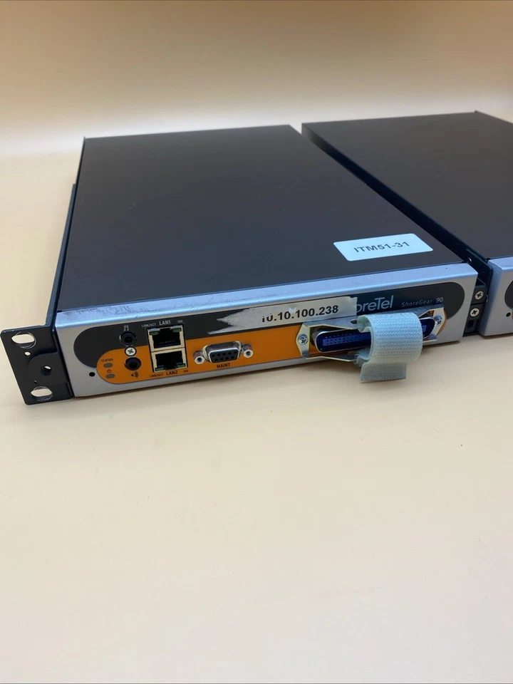 ShoreTel ShoreGear T1k Sg-T1k 600-1069-10 + SG-90 600-1042-10  W/ Rack Tray - Image 2 of 4