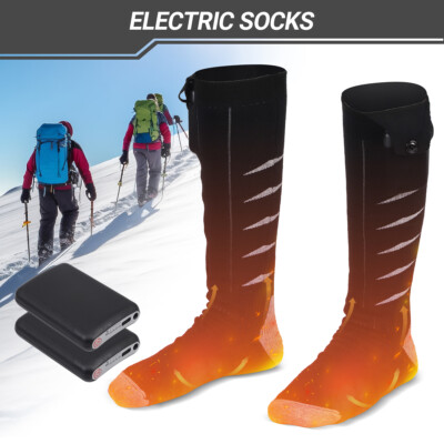 #ad Electric Heated Socks Rechargeable Battery 5000mAh Men Women Winter Foot Warmer $22.90