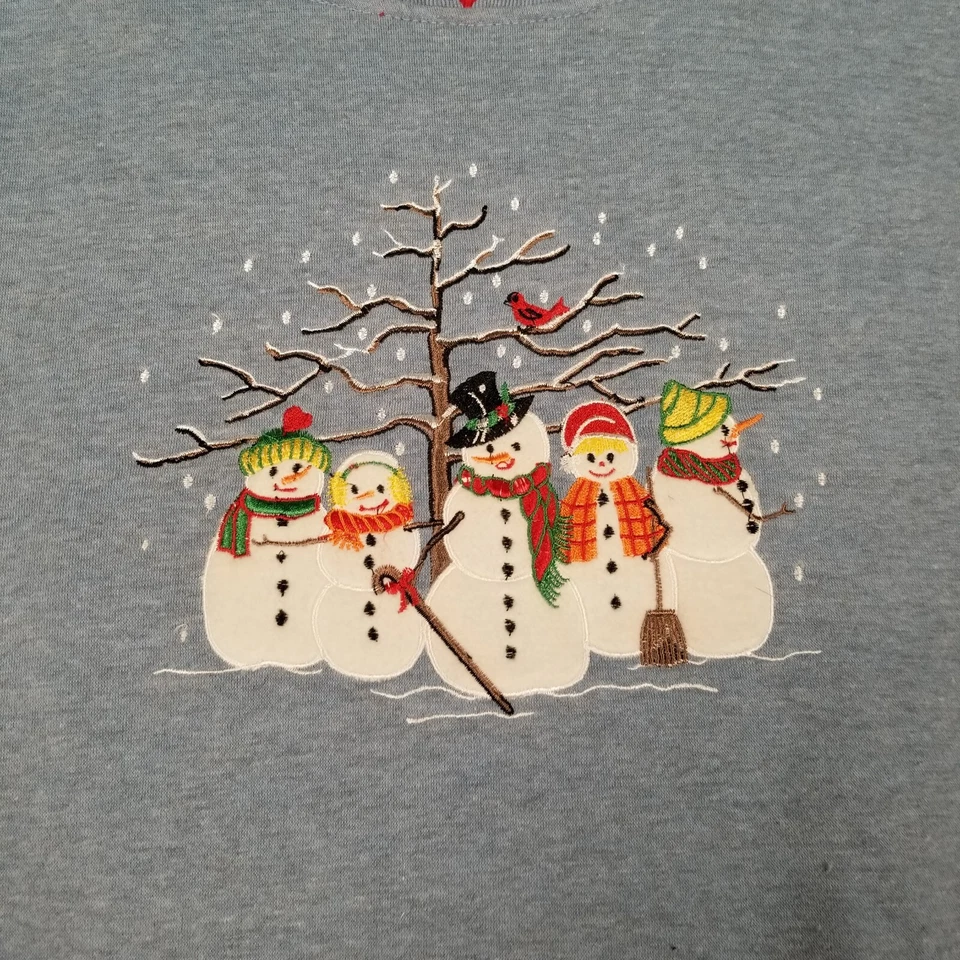 De Colección Shenanigans Navidad Muñeco de Nieve Sudadera Pullover Talla Lg Feo Navidad Foto 2 de 4