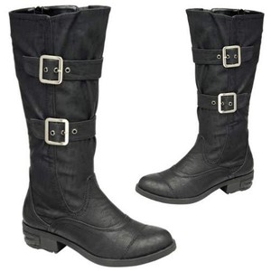 wide calf biker boots