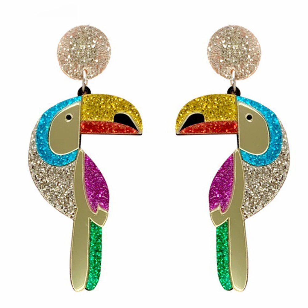 Parrot earrings jewelry sale