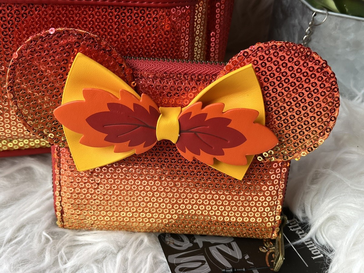Loungefly Disney Fall Sequin Minnie Mouse Ombre Mini  display picture 3