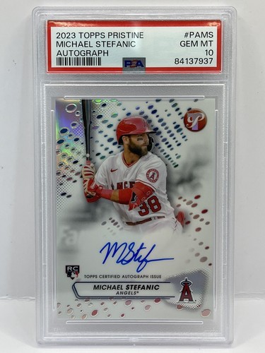 2023 Topps Pristine Michael Stefanic Pristine Auto On Card Auto RC PSA ...