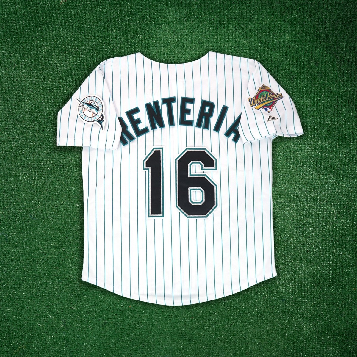 Edgar Renteria 1997 Florida Marlins World Series Men's Home White