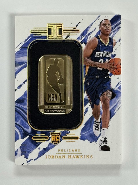 Jordan Hawkins 2023-24 Panini Impeccable 14k Gold Bar Rookie #/3 RC 1/2 Troy Oz