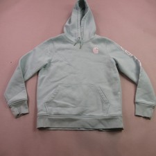 Carhartt Hoodie Boys Medium 8-10 Long Sleeve Hooded Relaxed Fit Pockets Green