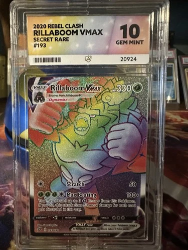 Pokemon TCG Rillaboom VMAX 193/192 Rebel Clash ACE 10
