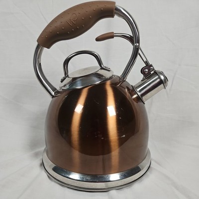 Wolfgang Puck Tea Kettle Pot Stainless Steel 2.45 Quart Copper Color