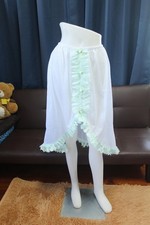  E24 VtgStyle 2XL/ElasticW.24-42" White Nylon Half Slip With Lace Trim Length27"