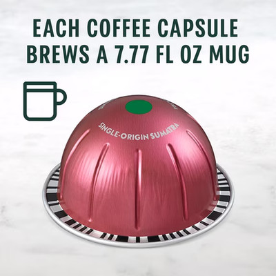 Starbucks by Nespresso Vertuo, Single-Origin Sumatra, Dark Roast ,32 Count