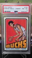 PSA 8 1972 Kareem Abdul - Jabbar Milwaukee Bucks Vintage