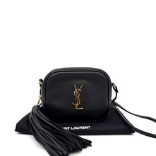 Saint Laurent YSL Blogger Bag in Black Leather with Gold Hardware