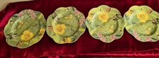 Set of 4 SPODE Floral Haven Scalloped Smooth Edge LUNCHEON PLATE