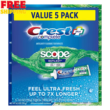 Crest Complete Plus Scope Outlast Ultra Toothpaste, 5 pk./6.3 oz.