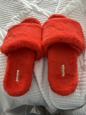 Vionic Plush Slippers Dream Orange Slide Arch Support Orthotic Plush 10