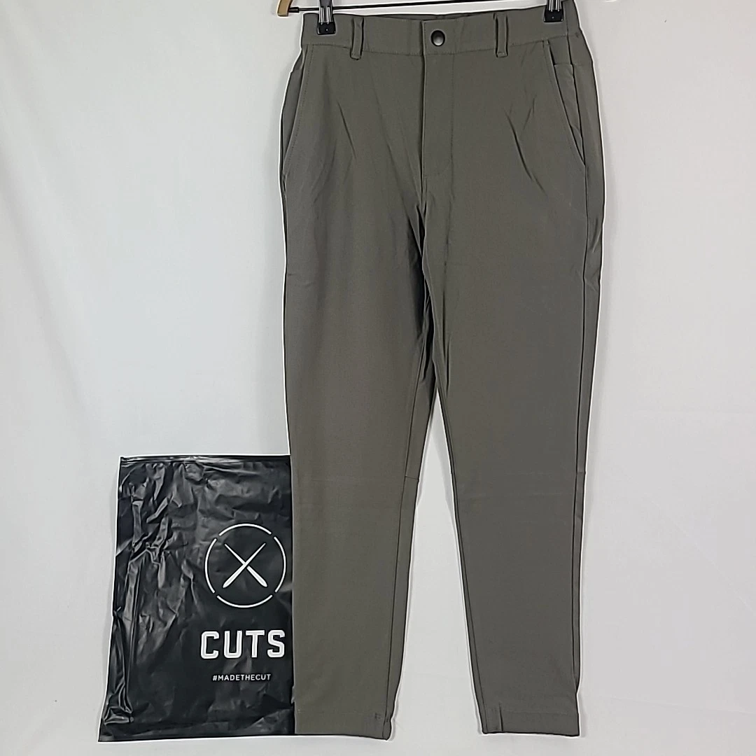 NWT CUTS Men's AO Joggers Stretch Tapered Canyon Green Sz XS