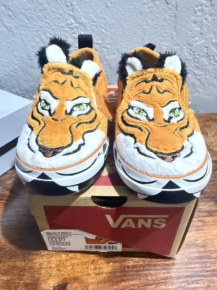 Zapatos sin cordones Vans x Project CAT Wild Tiger de piel sintética nuevos con caja niño pequeño 5,5T Foto 2 de 4