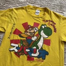 Vintage 2008 Mario Yoshi Nintendo Tee Japanese Yellow Men  s Small Video Game