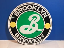 Brooklyn Brewery Metal Beer Sign 17” Diameter New Never Hung
