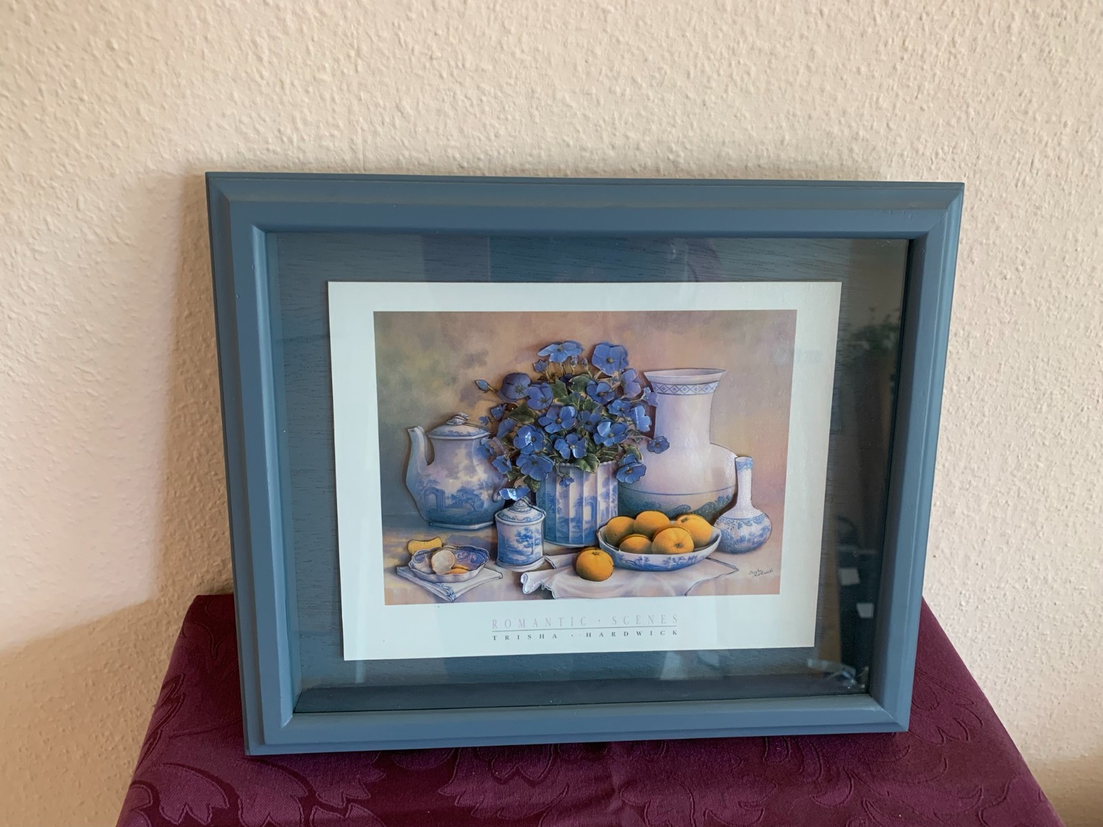 Idyllisches Bild - eingedeckter Tisch - blau - Trisha Hardwick "Romantic Scenes"