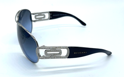 Bvlgari Sunglasses 6012-B Women'S Black Plastic&Silver Frame w