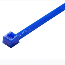 Cable Tie, 8in, 40LB, 100 Per Pack, BLUE - Pack of 100