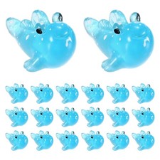 20-Pack Luminous Mini Resin Fish Ornaments for Aquarium Decor Blue