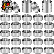 Edelstahl Aschenbecher Set für Innen Außen runde Tischplatte 36 Stück