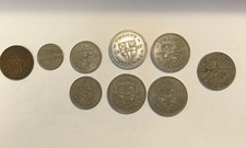 Ghana 1 Penny (1958), 5 (1967) , 10 (1967), 20 (1967) & 25 (1965) Pesewas Coins