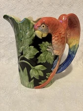 Vintage Fitz & Floyd Ceramic Parrot Pitcher