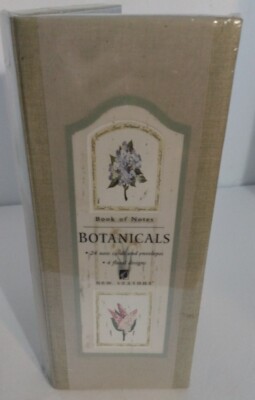 Botanicals Book of Notes SEALED Seasons 24 notecards & envelopes 4 floral design