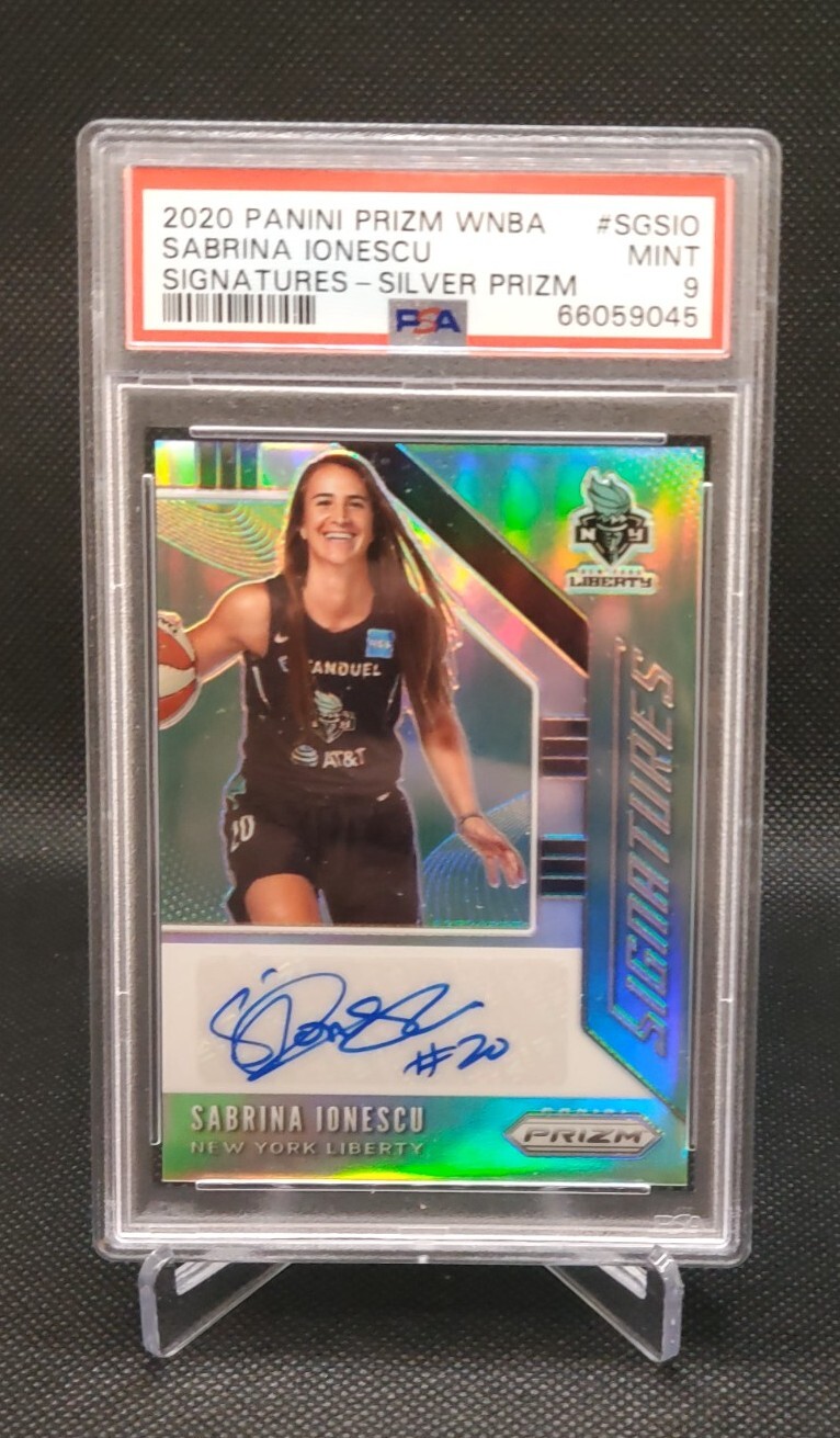 2020 Panini Prizm WNBA Signatures Sabrina Ionescu Silver Auto PSA 9 Mint #SG-SIO