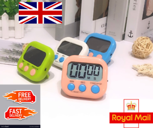 Thin Magnetic LCD Digital Kitchen Timer Countdown Cooking Multi Purpose Alarm UK